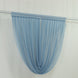4ft x 4ft Sheer Chiffon Backdrop Valance Drapes – Dusty Blue Curved Swag Topper Panel