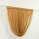 4ft x 4ft Sheer Chiffon Backdrop Valance Drapes – Gold Curved Swag Topper Panel