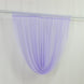 4ft x 4ft Sheer Chiffon Backdrop Valance Drapes – Lavender Lilac Curved Swag Topper Panel