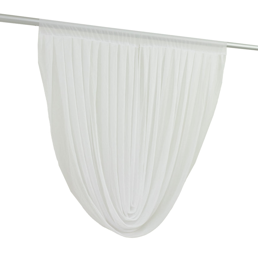 White pleated curtain draped elegantly on a rod