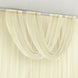 Beige Sheer Chiffon Valance Curtain 4ft x 5ft – Wedding Arch Drape with Rod Pocket, Voile Backdrop Panel