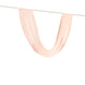 Blush Sheer Chiffon Valance Curtain 4ft x 6ft – Wedding Arch Drape with Rod Pocket
