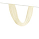 Beige Sheer Chiffon Valance Curtain 4ft x 6ft – Wedding Arch Drape with Rod Pocket