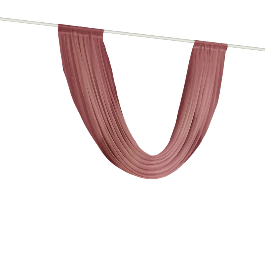 Mauve Cinnamon Rose Sheer Chiffon Valance Curtain 4ft x 6ft – Wedding Arch Drape