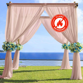 Elegant Blush Chiffon Curtain Panel for a Touch of Grace Elegant Blush Chiffon Curtain Panel for a Touch of Grace