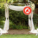 5ftx14ft Premium Ivory Chiffon Curtain Panel, Backdrop Ceiling Drapery With Rod Pocket