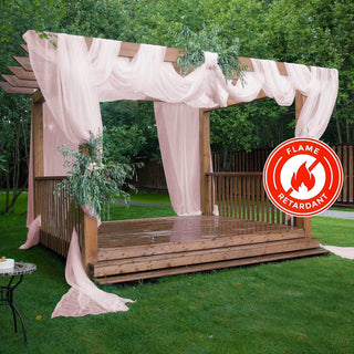 Premium Blush Chiffon Curtain Panel with Rod Pocket for Versatile Use Premium Blush Chiffon Curtain Panel with Rod Pocket for Versatile Use