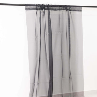 <strong>Embrace the Elegance of Premium Black Chiffon Curtain Panels</strong> <strong>Embrace the Elegance of Premium Black Chiffon Curtain Panels</strong>