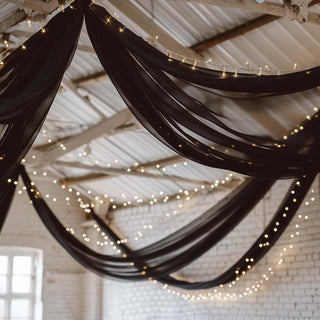 <strong>Reusable Black Chiffon Backdrop Panels</strong> <strong>Reusable Black Chiffon Backdrop Panels</strong>