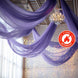 Premium Purple Chiffon Curtain Panel, Backdrop Ceiling Drapery With Rod Pocket