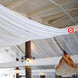 5ftx32ft Premium White Chiffon Curtain Panel, Backdrop Ceiling Drapery With Rod Pocket