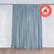 2 Pack Dusty Blue Durable Flame Resistant Scuba Polyester Curtain Panel Backdrops