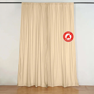 Elegant Champagne Scuba Polyester Curtain Panel for Stunning Backdrops Elegant Champagne Scuba Polyester Curtain Panel for Stunning Backdrops