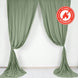 2 Pack Dusty Sage Green Durable Flame Resistant Scuba Polyester Curtain Panel Backdrops