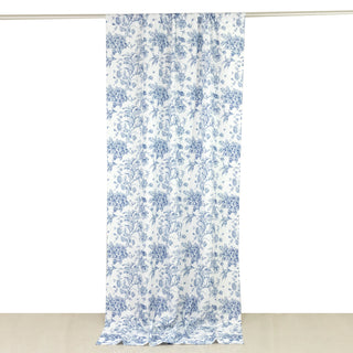 <strong>Blue French Toile Polyester Backdrop Curtain</strong> <strong>Blue French Toile Polyester Backdrop Curtain</strong>