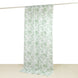 French Toile Polyester Backdrop Curtain – Dusty Sage Green Floral 5ft x 10ft Rod Pocket Drape Panel