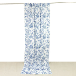 <strong>Blue French Toile Polyester Backdrop Curtain</strong> <strong>Blue French Toile Polyester Backdrop Curtain</strong>