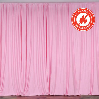 Flame Resistant Pink Scuba Polyester Curtain Panel - The Perfect Event Decor Flame Resistant Pink Scuba Polyester Curtain Panel - The Perfect Event Decor