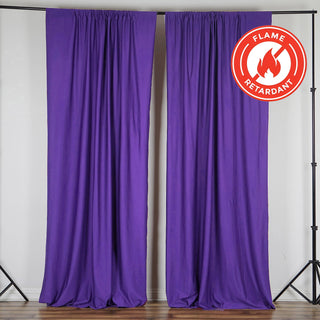Purple Scuba Polyester Curtain Panel - Add Elegance and Safety to Your Event Purple Scuba Polyester Curtain Panel - Add Elegance and Safety to Your Event