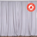 2 Pack Silver Durable Flame Resistant Scuba Polyester Curtain Panel Backdrops#whtbkgd