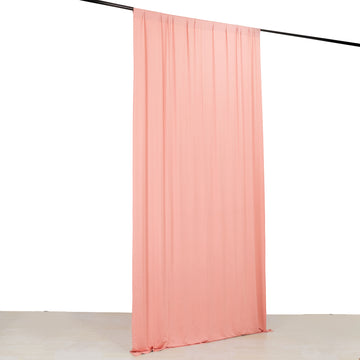Dusty Rose 4-Way Stretch Spandex Event Curtain Drapes, Wrinkle Resistant Backdrop Event Panel with Rod Pockets - 5ftx10ft