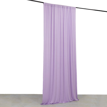 Lavender 4-Way Stretch Spandex Event Curtain Drapes, Wrinkle Resistant Backdrop Event Panel with Rod Pockets - 5ftx10ft