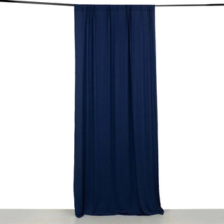 <strong>Dynamic Navy Blue Stretch Spandex Drapery Panel</strong> <strong>Dynamic Navy Blue Stretch Spandex Drapery Panel</strong>