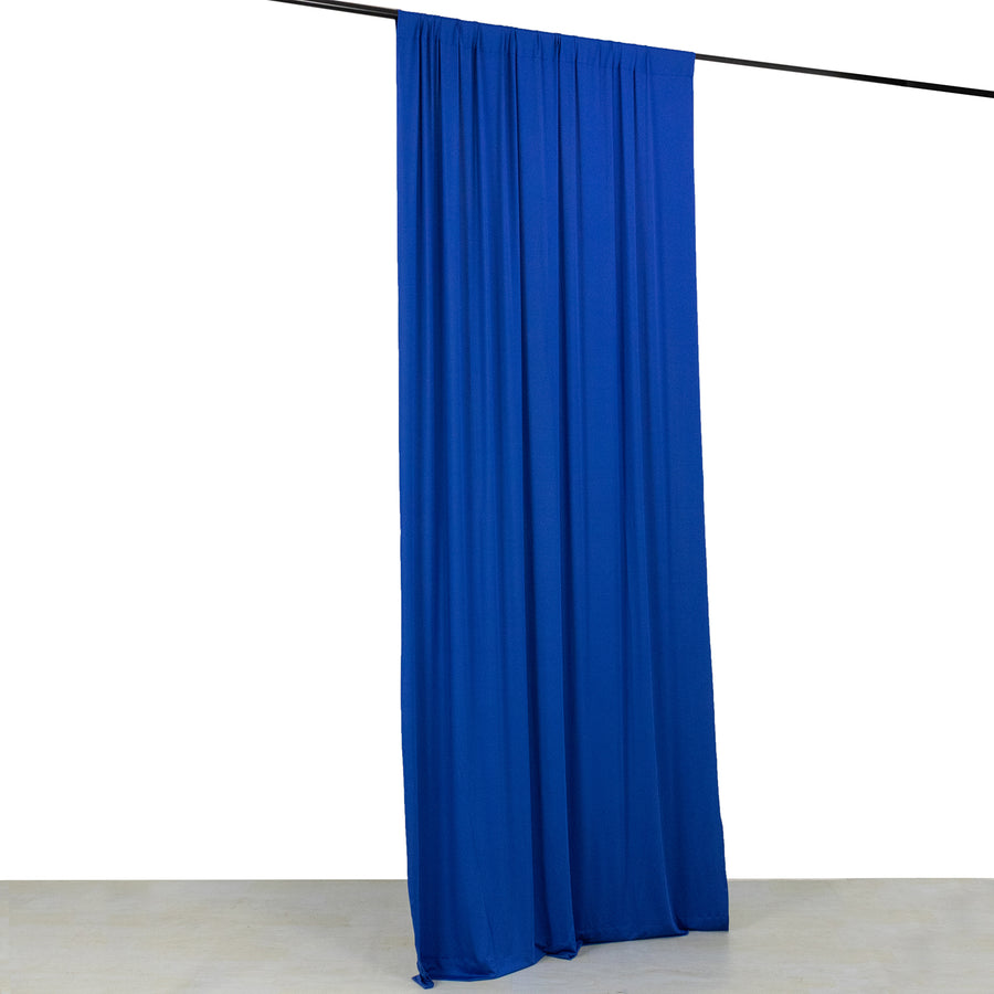 Royal Blue 4-Way Stretch Spandex Photography Backdrop Curtain with Rod Pockets
