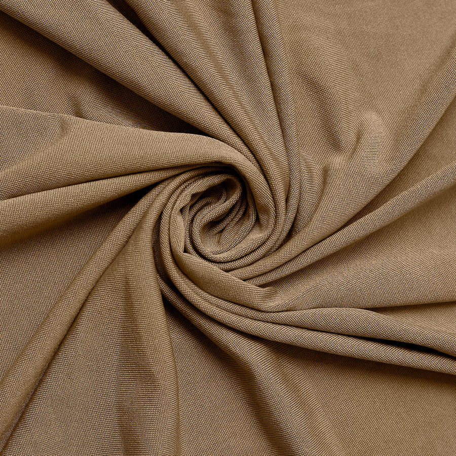 Taupe 4-Way Stretch Spandex Photography Backdrop Curtain with Rod Pockets, Drapery Panel#whtbkgd