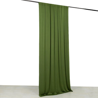 <strong>Sophisticated Olive Green 4-Way Stretch Spandex Drapery Panel</strong>