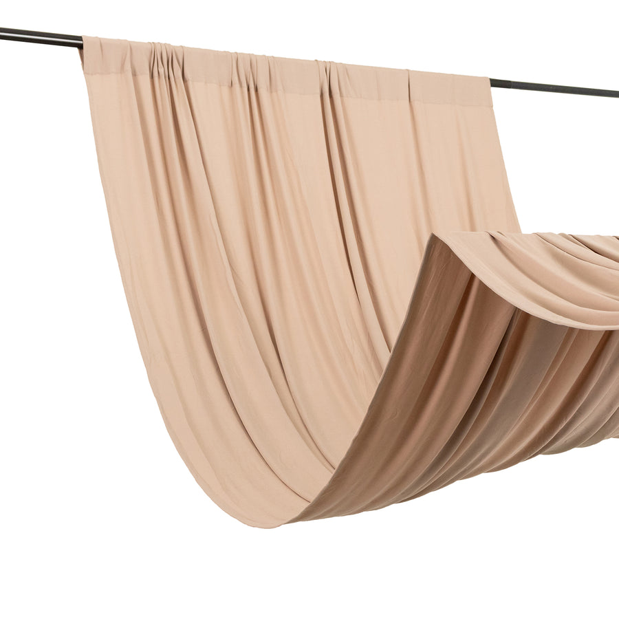 Nude 4-Way Stretch Spandex Backdrop Curtain with Rod Pockets
