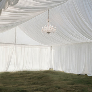 White Stretch Spandex Tent Ceiling Drape White Stretch Spandex Tent Ceiling Drape