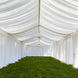 White Stretch Spandex Tent Ceiling Drape – 25ft x 36ft 100GSM Wrinkle-Free Fabric Ceiling Liner