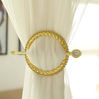 Enhance Your Décor with Gold Acrylic Braided Barrette Style Curtain Tie Backs Enhance Your Décor with Gold Acrylic Braided Barrette Style Curtain Tie Backs