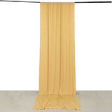 Champagne 4-Way Stretch Spandex Photography Backdrop Curtain with Rod Pockets, Drapery Panel 