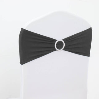 Charcoal Gray Spandex Stretch Chair Sashes