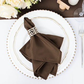 Add Elegance to Your Table with Chocolate Brown Seamless Cloth Dinner Napkins