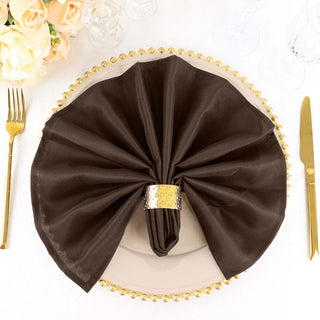 Elegant and Versatile Chocolate Seamless Cloth Dinner Napkins
