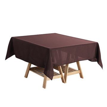 54"x54" Chocolate Square Seamless Polyester Tablecloth