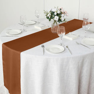 Unleash Your Creativity with the Cinnamon Brown Polyester Table Runner