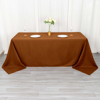 Upgrade Your Event Decor with the Cinnamon Brown Polyester Tablecloth Upgrade Your Event Decor with the Cinnamon Brown Polyester Tablecloth