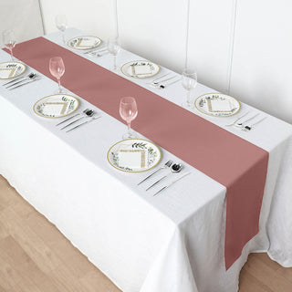 Create an Unforgettable Event with the Cinnamon Rose Polyester Table Runner