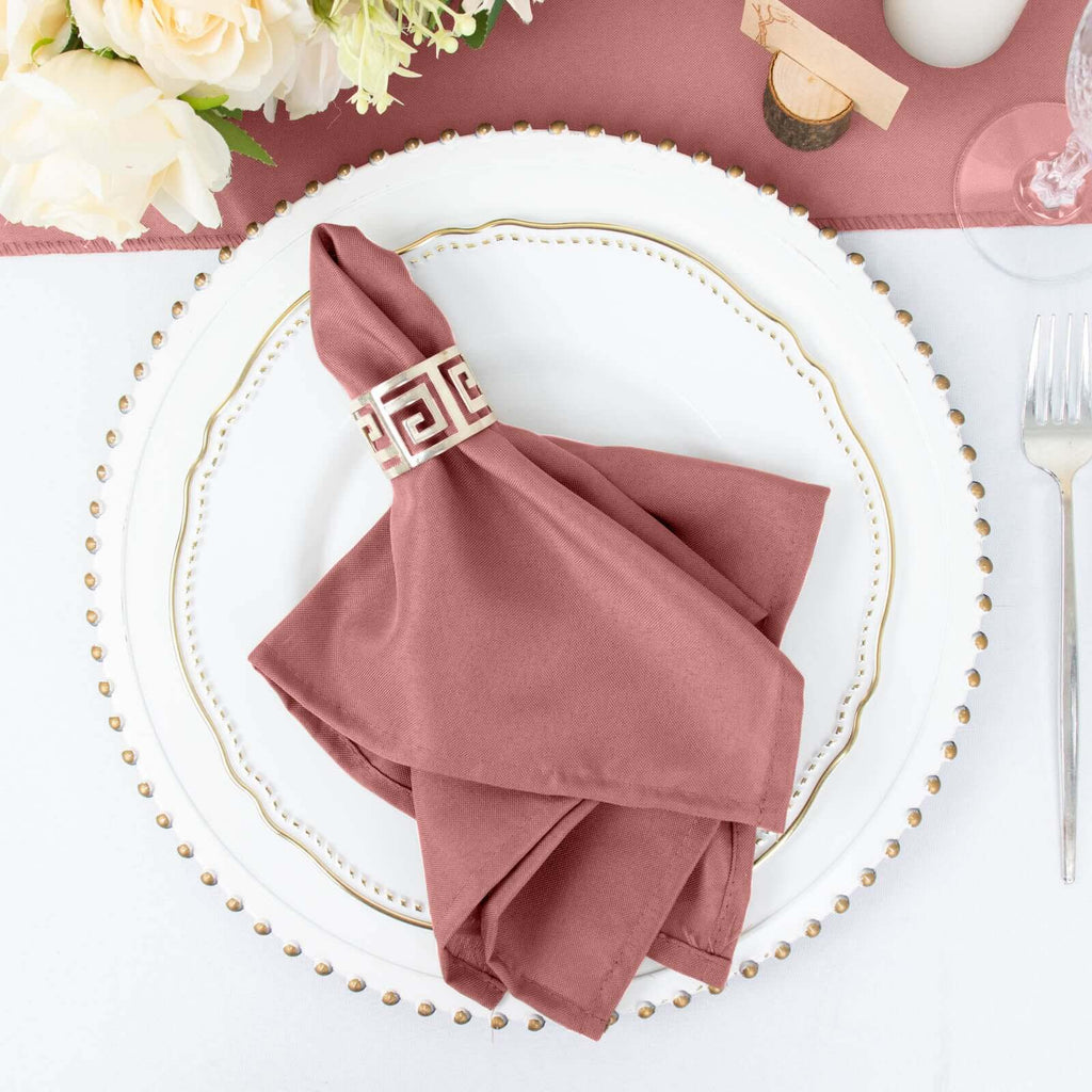 5 Pack Cinnamon Rose Seamless Dinner Napkins