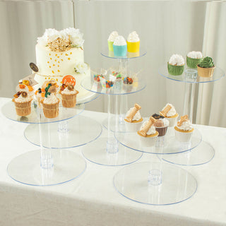 Elegant and Versatile 6-Tier Clear Acrylic Cake Stand Set