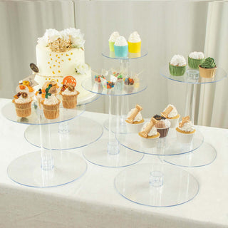 Elegant and Versatile 6-Tier Clear Acrylic Cake Stand Set Elegant and Versatile 6-Tier Clear Acrylic Cake Stand Set