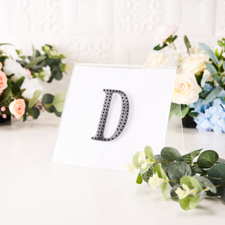 Add Glamour to Your Crafts with 4" Black Decorative Rhinestone Alphabet Letter Stickers Add Glamour to Your Crafts with 4" Black Decorative Rhinestone Alphabet Letter Stickers