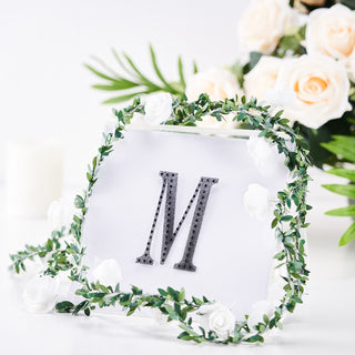 Elevate Your Crafts with 4" Black Decorative Rhinestone Alphabet Letter Stickers Elevate Your Crafts with 4" Black Decorative Rhinestone Alphabet Letter Stickers