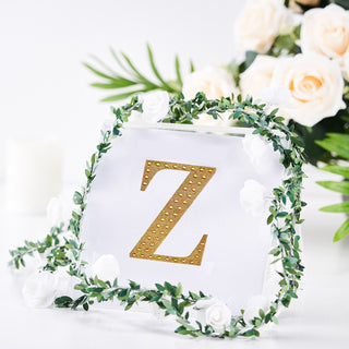 Add a Touch of Glamour with Gold Rhinestone Alphabet Letter Stickers Add a Touch of Glamour with Gold Rhinestone Alphabet Letter Stickers