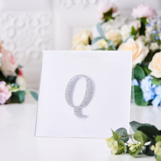 Versatile and Elegant Silver Decorative Rhinestone Alphabet Letter Stickers Versatile and Elegant Silver Decorative Rhinestone Alphabet Letter Stickers