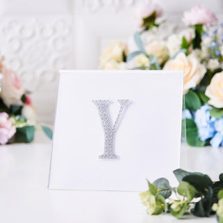 Add a Touch of Glamour with 4" Silver Decorative Rhinestone Alphabet Letter Stickers Add a Touch of Glamour with 4" Silver Decorative Rhinestone Alphabet Letter Stickers